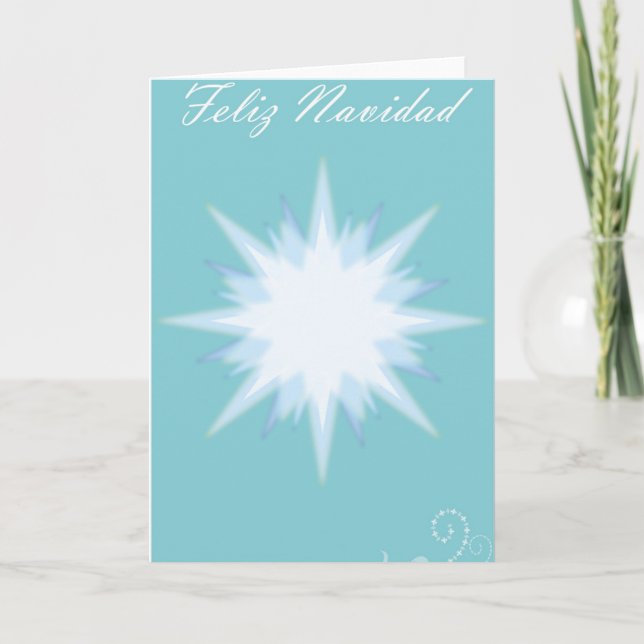 Feliz cartão espanhol de Natal (Frente)
