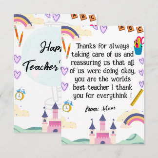 Feliz cartões de agradecimentos do dia do professo