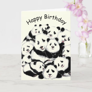 Feliz Cartões de Aniversário de Panda