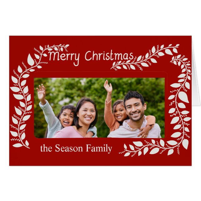 Feliz Cartões de fotos de Natal (Frente Horizontal)