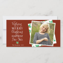 Feliz Cartões de fotos de Natal Clássico com Letra