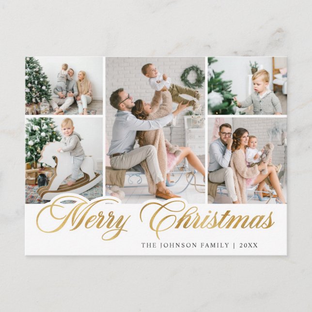 Feliz Cartões de natal PHOTO Natal 5 (Frente)