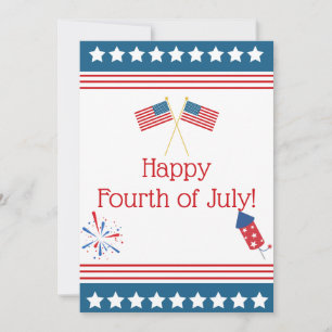 Feliz Cartões de Saudação do Quarto de Julho