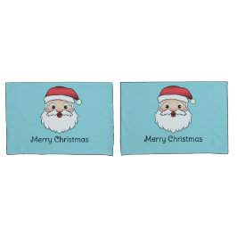 Feliz Cartoon Papai Noel Cabeça De Azul E Texto