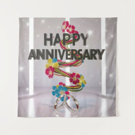 Feliz Casamento Aniversário Tapeçaria