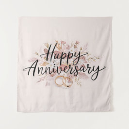 Feliz Casamento Aniversário Tapeçaria