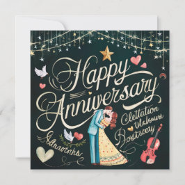 Feliz Casamento Cartões de Aniversário Elegante