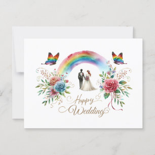 Feliz casamento Cartões saudáveis