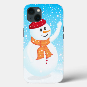 Feliz caso de capas de iphone de boneco de neve