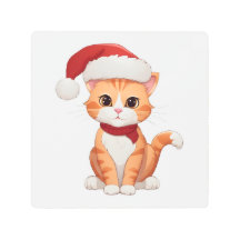 Feliz Catmas Natal Festivo Papais noeis de Animais