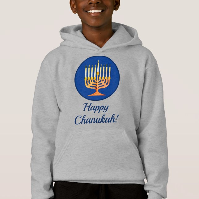 Feliz Chanukah! Menorah Personalizado (Frente)