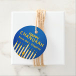 Feliz Chanukah Personalizado! Etiqueta de Presente<br><div class="desc">Feliz Chanukah Personalizado! Etiqueta de Presente Menorah. Alterar Nome antes de solicitar.</div>