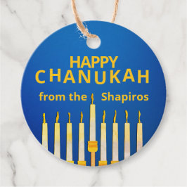 Feliz Chanukah Personalizado! Etiqueta de Presente