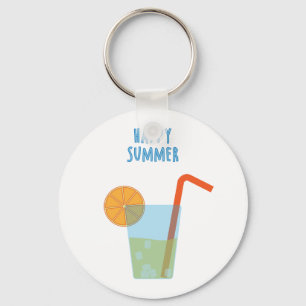 Feliz Chaveiro De Verão Com Um Coquetel