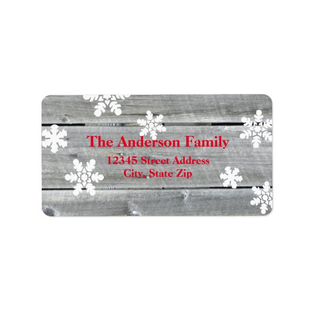 Feliz Chee Old Wood - Etiqueta de Endereço (Frente)