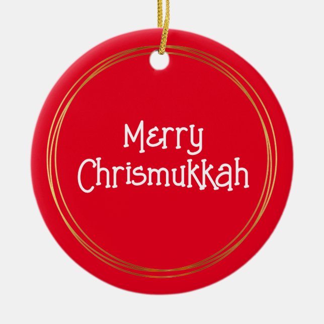 Feliz Chrismukkah e Feliz H"oy", ornamento de diár (Frente)