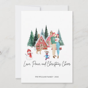 FELIZ CHRITSMAS FESTIVE MODERN CUTE CARTÃO