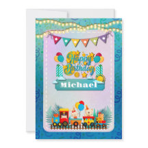 Feliz Comboio De Aniversário Com Bichinhos