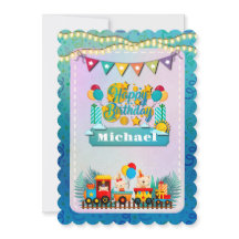 Feliz Comboio De Aniversário Com Bichinhos