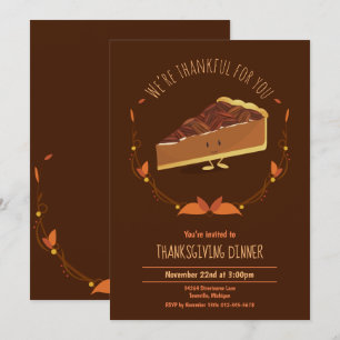 Feliz Convite De Pie De Feriado De Ação De Graç