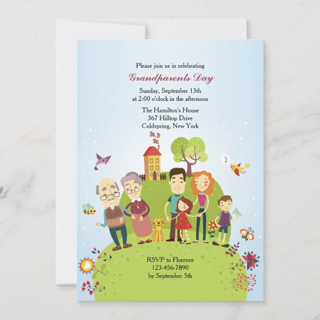 Feliz Convite para Avós (Frente)