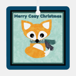 Feliz Cozy Christmas Fox Gift Ornament