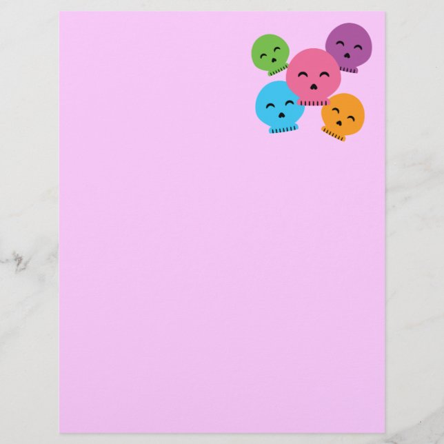 Feliz crânios Coloridos (Frente)