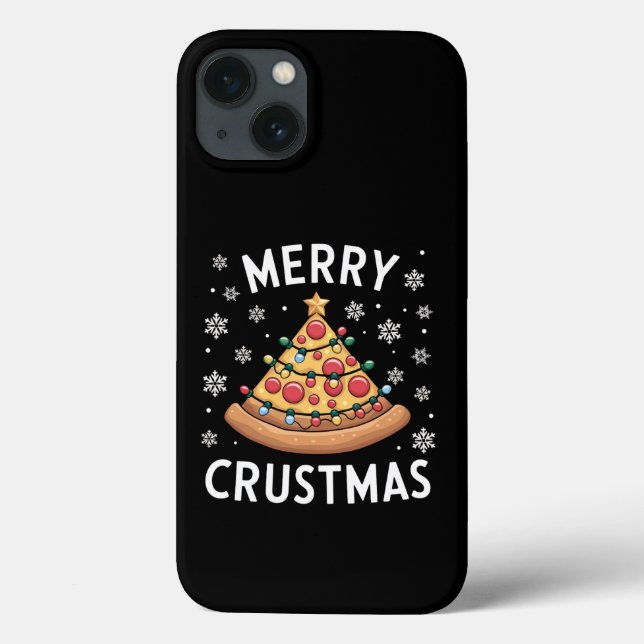 Feliz Crustmas Pizza Árvore de Natal Presentes Xma (Verso)
