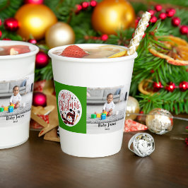 Feliz de Bebê Snowman Primeira Foto Única de Natal