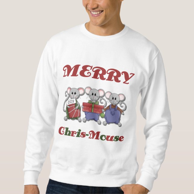 Feliz de Camisetas e presentes do mouse Chris-Mous (Frente)