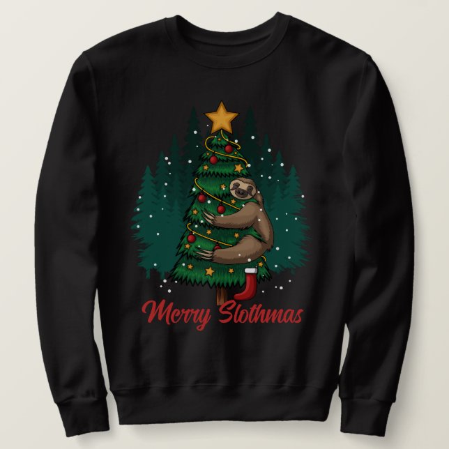 Feliz de Lóthmas - Camisa de Suor de Lama de Natal (Frente do Design)