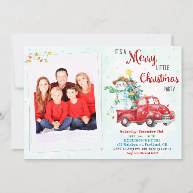 Feliz de natal convite de natal (Frente)