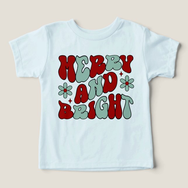 Feliz De Natal E Bacana Retro Brilhante Festivo (Design frontal)