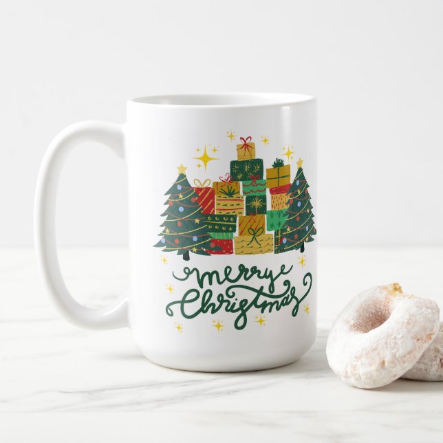 Feliz de Natal Todas as canecas de café 15oz (Com Donut)