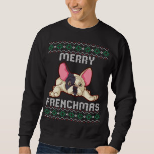 Feliz de suéter de Natal feio Touro francês