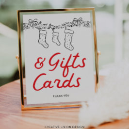 Feliz Desenhada à Mão Pequenos Presentes e Cartões