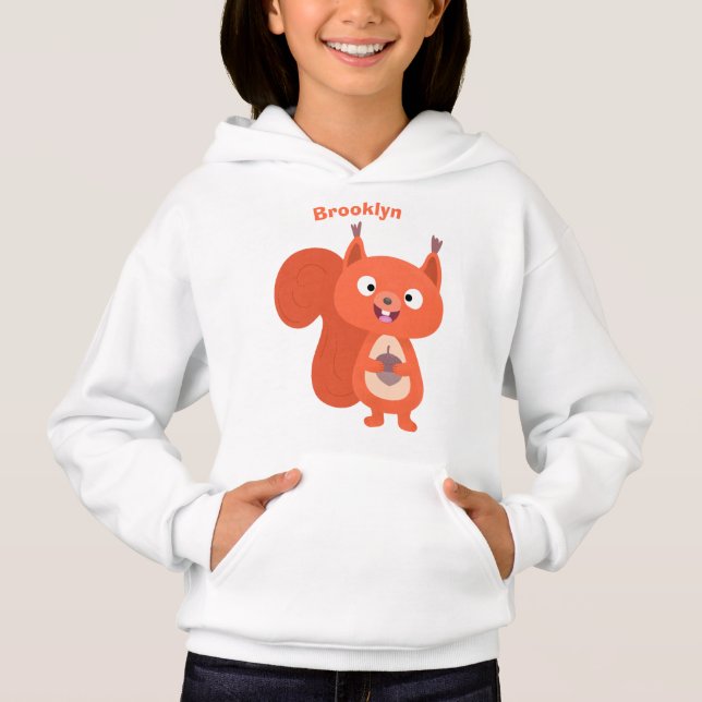 Feliz desenho animado de esquilo vermelho (Frente)