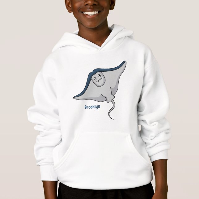 Feliz desenho animado de peixes-raia (Frente)