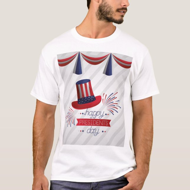 Feliz Design de Camisa do Dia do Presidente (Frente)