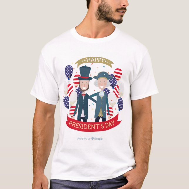 Feliz Design de Camisa do Dia do Presidente (Frente)
