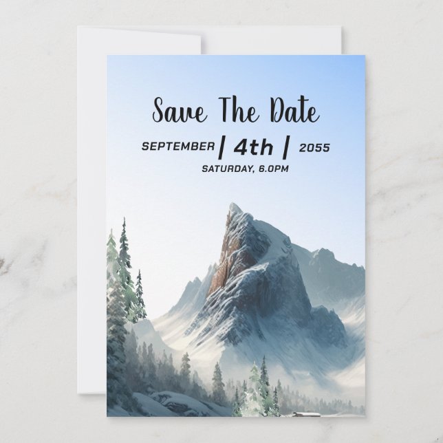 Feliz Design de Convite de Casamento de Natal (Verso)