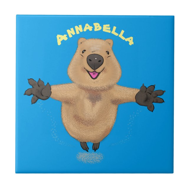Feliz design de desenho de quokka (Frente)