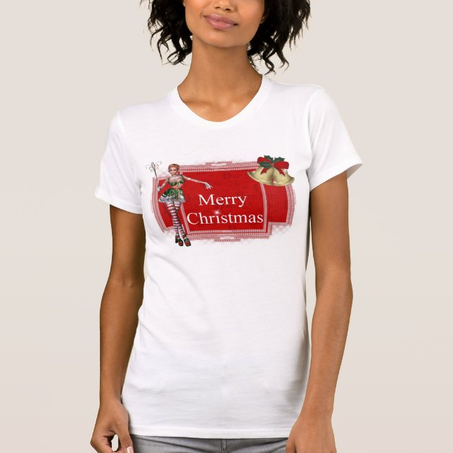Feliz Design de Natal Elf 2 - Camisa de Natal (Frente)