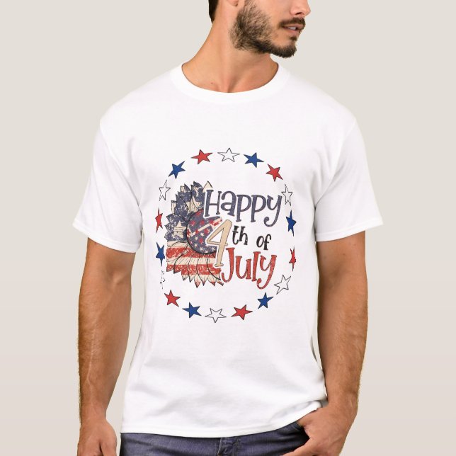 Feliz Dia 4 De Julho, Camiseta (Frente)