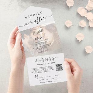 Feliz Dia após Casamento com Código QR de Foto