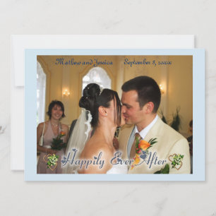 Feliz Dia após com Foto de Casamento de Corações