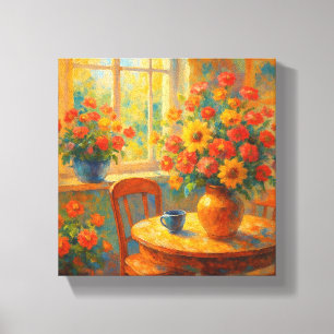 Feliz Dia - Canvas Floral Colorida