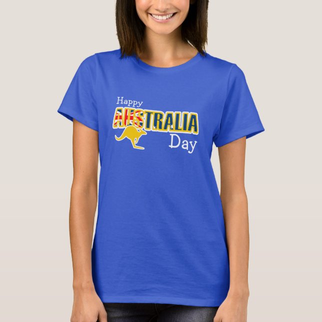 Feliz dia da Austrália camiseta (Frente)