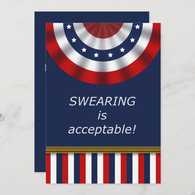 Feliz Dia da Inauguração! Patriótico (Frente/Verso)