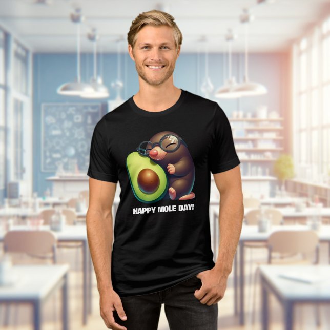 Feliz Dia da Mole Feliz de Avogadro (Funny Avogadro's Avocado Happy Mole Day Tri-Blend Shirt Cover Photo)
